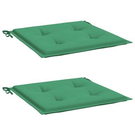 Tuinstoelkussens 2 st 40x40x3 cm oxford stof groen 3