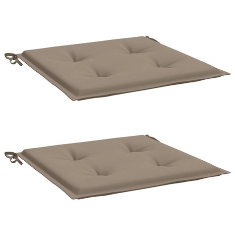 Tuinstoelkussens 2 st 40x40x3 cm oxford stof taupe 3