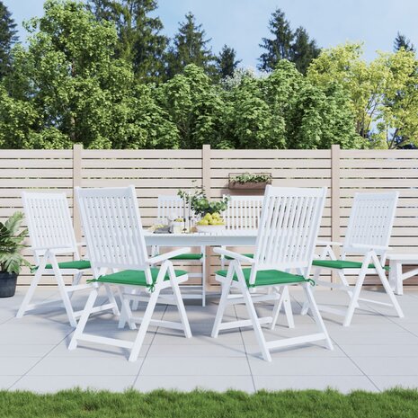 Tuinstoelkussens 6 st 50x50x3 cm oxford stof groen 1