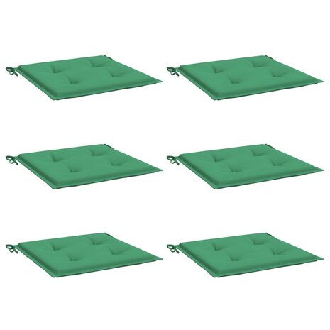 Tuinstoelkussens 6 st 50x50x3 cm oxford stof groen 3