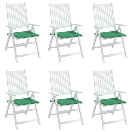 Tuinstoelkussens 6 st 50x50x3 cm oxford stof groen 4