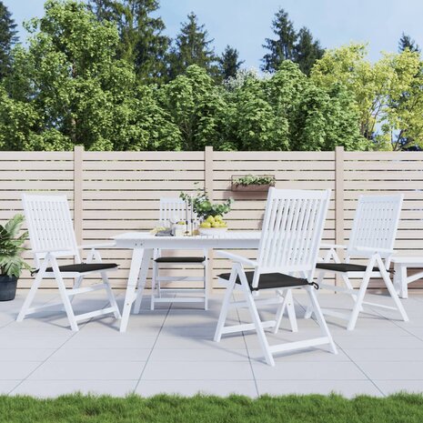 Tuinstoelkussens 4 st 50x50x3 cm oxford stof zwart 1