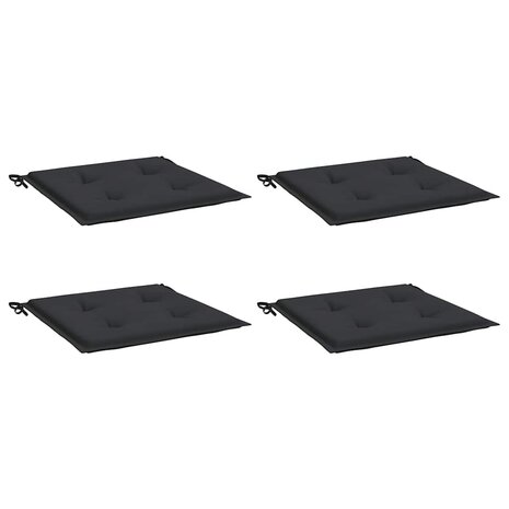 Tuinstoelkussens 4 st 50x50x3 cm oxford stof zwart 3