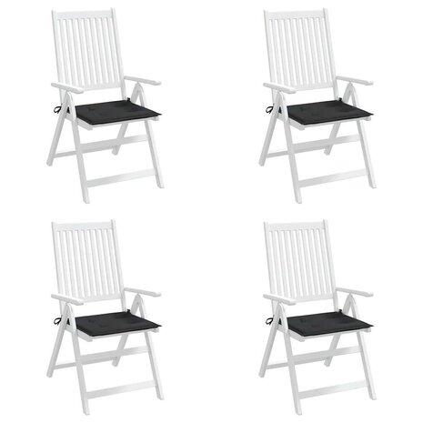 Tuinstoelkussens 4 st 50x50x3 cm oxford stof zwart 4
