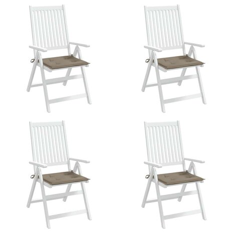 Tuinstoelkussens 4 st 50x50x3 cm oxford stof taupe 4
