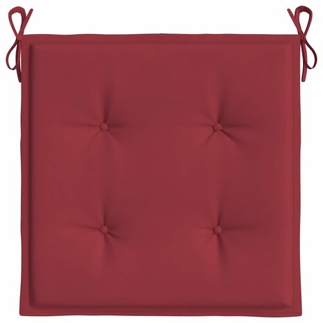 Tuinstoelkussens 2 st 50x50x3 cm oxford stof wijnrood 6