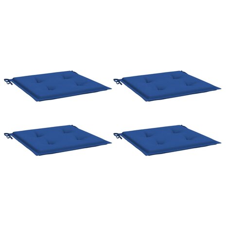 Tuinstoelkussens 4 st 50x50x3 cm oxford stof koningsblauw 3