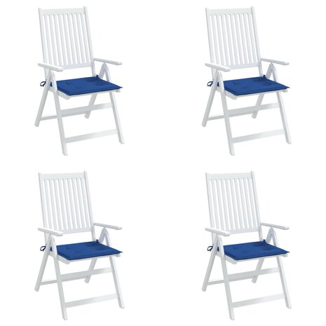 Tuinstoelkussens 4 st 50x50x3 cm oxford stof koningsblauw 4