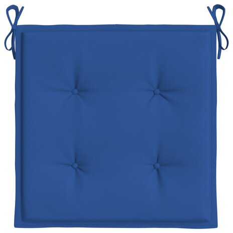 Tuinstoelkussens 4 st 50x50x3 cm oxford stof koningsblauw 6