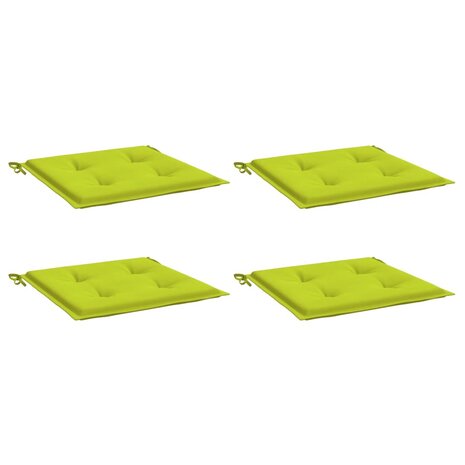 Tuinstoelkussens 4 st 50x50x3 cm oxford stof felgroen 3