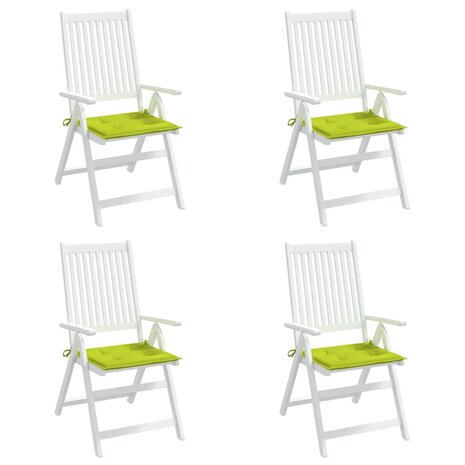 Tuinstoelkussens 4 st 50x50x3 cm oxford stof felgroen 4