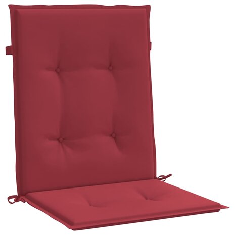 Tuinstoelkussens 2 st 100x50x3 cm oxford stof wijnrood 5