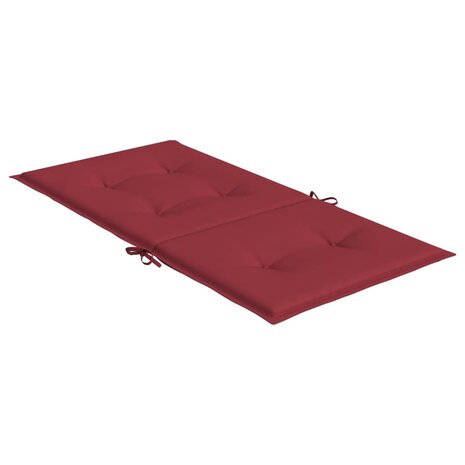 Tuinstoelkussens 2 st 100x50x3 cm oxford stof wijnrood 6