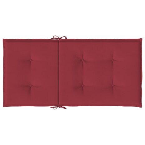 Tuinstoelkussens 2 st 100x50x3 cm oxford stof wijnrood 7