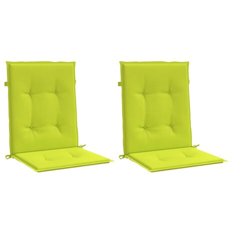 Tuinstoelkussens 2 st 100x50x3 cm oxford stof heldergroen 3