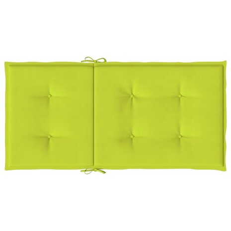 Tuinstoelkussens 2 st 100x50x3 cm oxford stof heldergroen 7