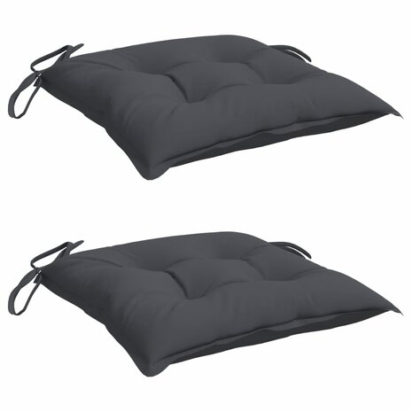 Stoelkussens 2 st 40x40x7 cm oxford stof antracietkleurig 3