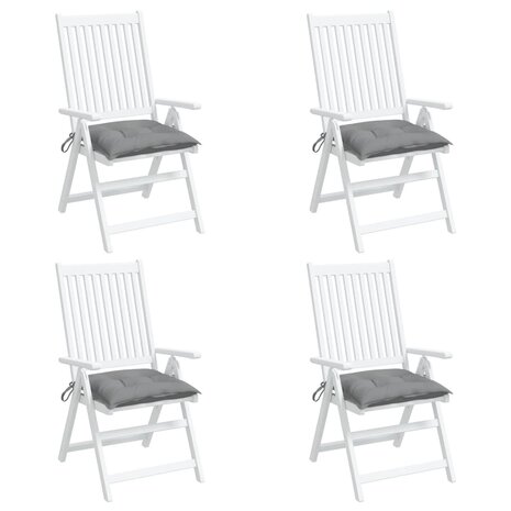 Stoelkussens 4 st 40x40x7 cm oxford stof grijs 4