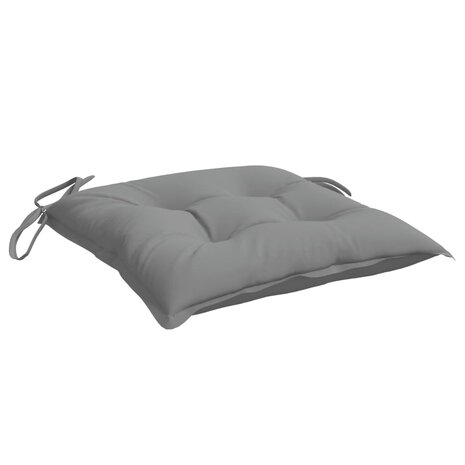 Stoelkussens 4 st 40x40x7 cm oxford stof grijs 5