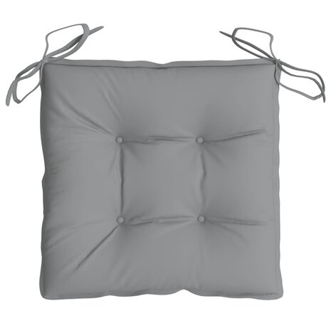 Stoelkussens 4 st 40x40x7 cm oxford stof grijs 6