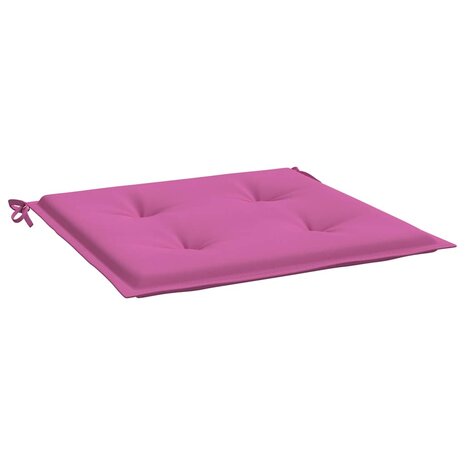 Tuinstoelkussens 2 st 40x40x3 cm stof roze 5