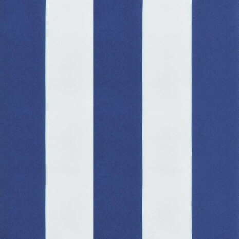 Tuinstoelkussens 2 st gestreept 50x50x3 cm stof wit en blauw 8