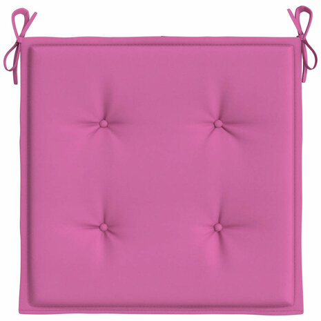 Tuinstoelkussens 2 st 50x50x3 cm stof roze 6