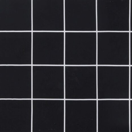 Stoelkussens 2 st hoge rug ruitpatroon stof zwart 8