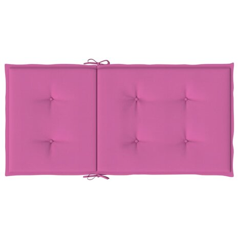 Stoelkussens 4 st lage rug stof roze 7