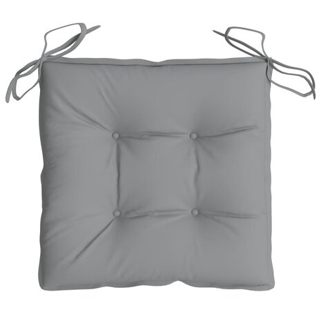 Stoelkussens 6 st 40x40x7 cm oxford stof grijs 6