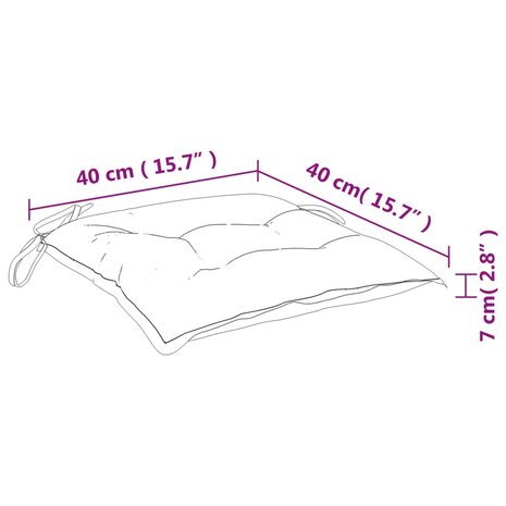 Stoelkussens 6 st 40x40x7 cm oxford stof grijs 9