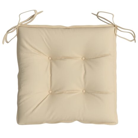 Stoelkussens 4 st 40x40x7 cm oxford stof beige 6