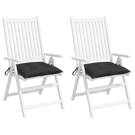 Stoelkussens 2 st 40x40x7 cm oxford stof zwart 4