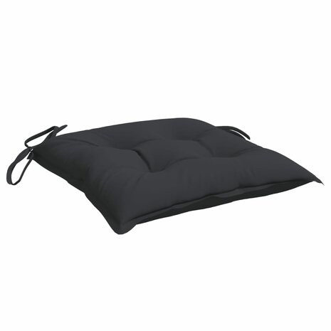 Stoelkussens 2 st 40x40x7 cm oxford stof zwart 5