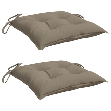 Stoelkussens 2 st 40x40x7 cm oxford stof taupe 3