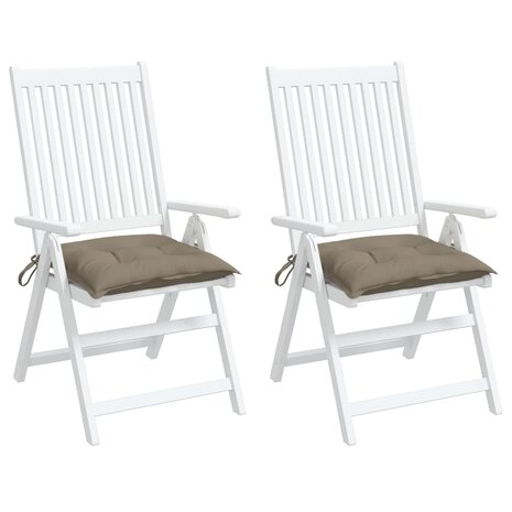 Stoelkussens 2 st 40x40x7 cm oxford stof taupe 4