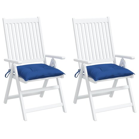 Stoelkussens 2 st 40x40x7 cm oxford stof blauw 4