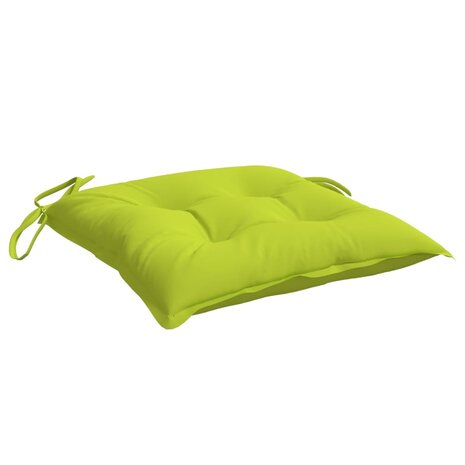 Stoelkussens 2 st 40x40x7 cm oxford stof heldergroen 5