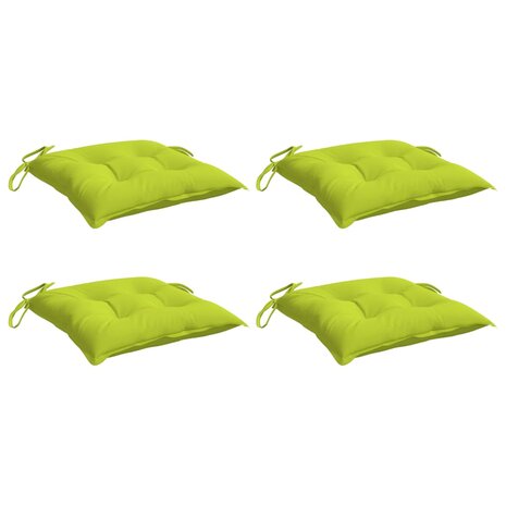 Stoelkussens 4 st 40x40x7 cm oxford stof heldergroen 3