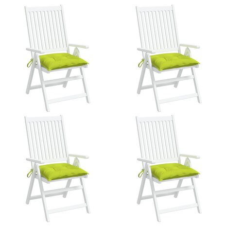 Stoelkussens 4 st 40x40x7 cm oxford stof heldergroen 4