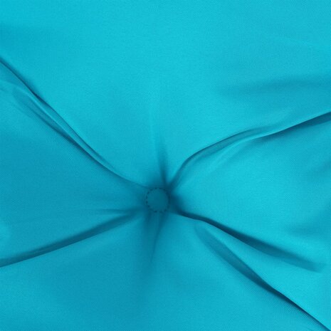 Stoelkussens 2 st 40x40x7 cm stof turquoise 7