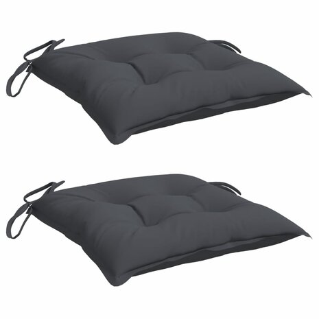 Stoelkussens 2 st 50x50x7 cm oxford stof antracietkleurig 3