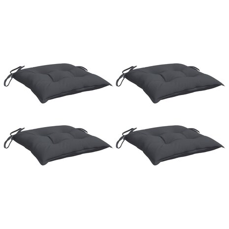 Stoelkussens 4 st 50x50x7 cm oxford stof antracietkleurig 3