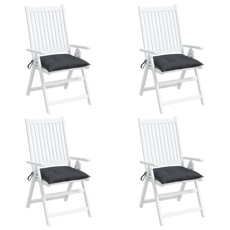Stoelkussens 4 st 50x50x7 cm oxford stof antracietkleurig 4