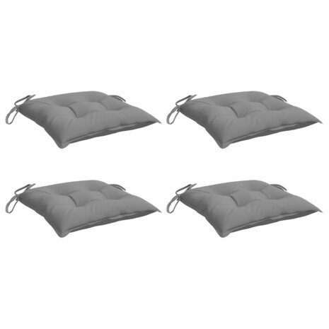 Stoelkussens 4 st 50x50x7 cm oxford stof grijs 3