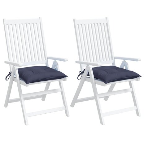 Stoelkussens 2 st 50x50x7 cm oxford stof marineblauw 4