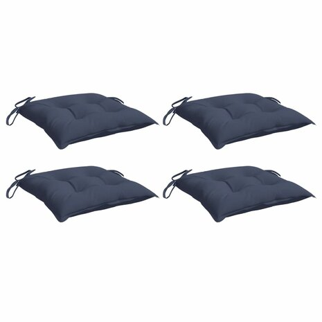 Stoelkussens 4 st 50x50x7 cm oxford stof marineblauw 3