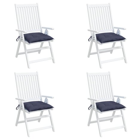 Stoelkussens 4 st 50x50x7 cm oxford stof marineblauw 4