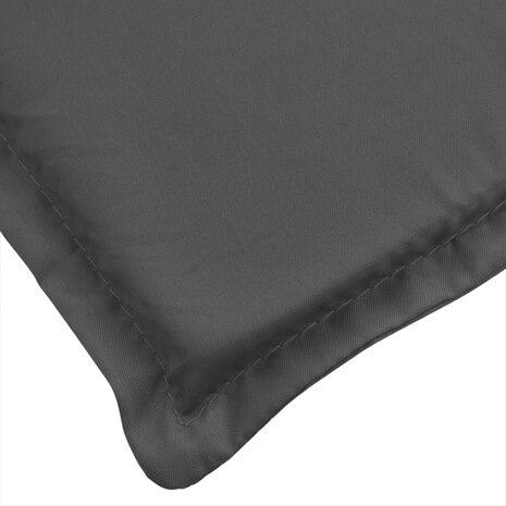 Stoelkussens 2 st hoge rug 120x50x4 cm stof gemêleerd antraciet 9