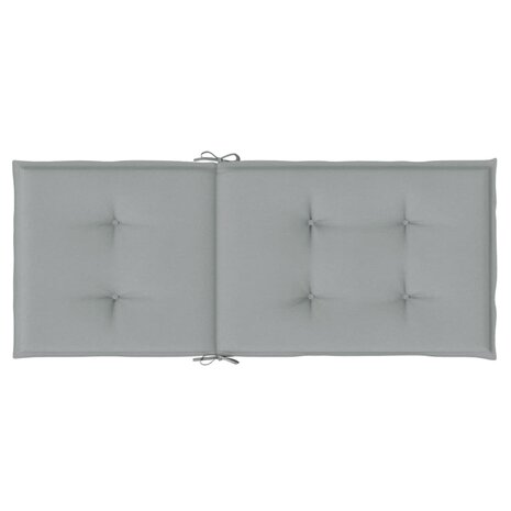 Stoelkussens 2 st hoge rug 120x50x4 cm stof lichtgrijs 7